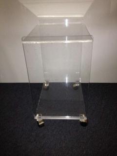 Two Tier Lucite Rolling Cart - 95052