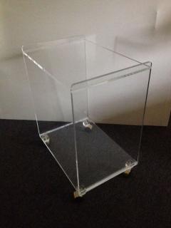 Two Tier Lucite Rolling Cart - 95053