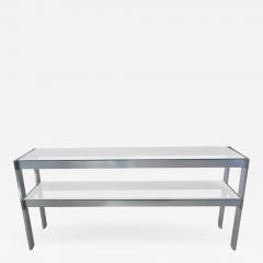 Two Tier Metal and Glass Console - 871593
