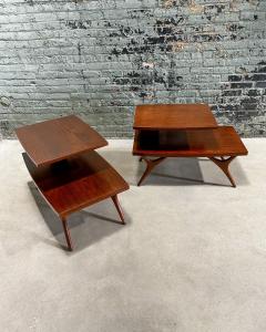 Two Tier Vladimir Kagan Style End Side Tables 1960 - 3531688