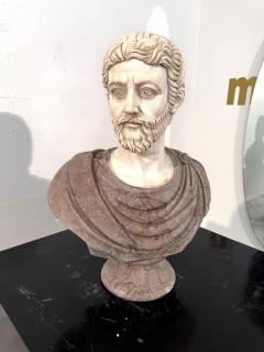Two Tone Marble Bust of a Roman Nobleman - 4310660