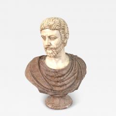 Two Tone Marble Bust of a Roman Nobleman - 4312032