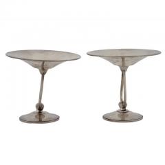 Two Vintage Art Deco Sterling Silver Tazzas - 3899606