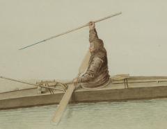 Two Watercolors of Greenland Inuit During A Missionary Tour of Copenhagen C 1724 - 551252