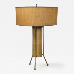 Two Way Brass and Reed Table Lamp - 297398