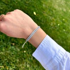 Two Way Diamond Tennis Choker Double Wrap Bracelet - 4012759