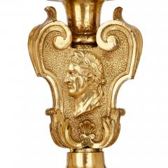 Two antique French gilt bronze four light girandoles - 2093631