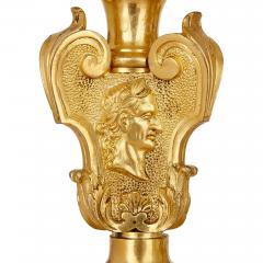 Two antique French gilt bronze four light girandoles - 2093632