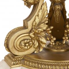 Two antique Louis XV style gilt bronze and marble table lamps - 2282846