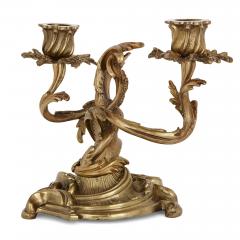 Two antique Rococo style ormolu candelabra - 2357387