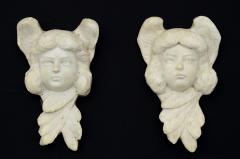 Two beautiful angels made of carved Carrara marble North Italy 1830s  - 2728263