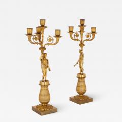 Two early 19th Century French Empire gilt bronze candelabra - 2360282