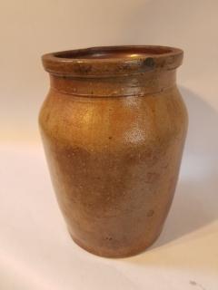 Two gallon stoneware jar stamped HIGGINS CO CLEVELAND O  - 3394765