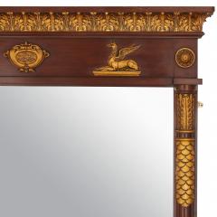 Two large English neoclassical carved wood mirrors - 3239663