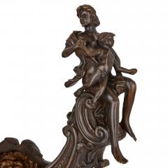 Two large Renaissance style bronzed metal centrepieces - 3902226