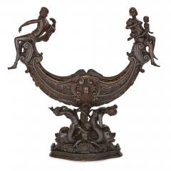 Two large Renaissance style bronzed metal centrepieces - 3902227