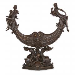 Two large Renaissance style bronzed metal centrepieces - 3902229