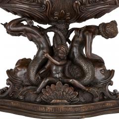 Two large Renaissance style bronzed metal centrepieces - 3902236