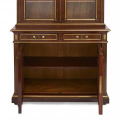Two large Russian gilt bronze mounted mahogany bookcases - 1494008