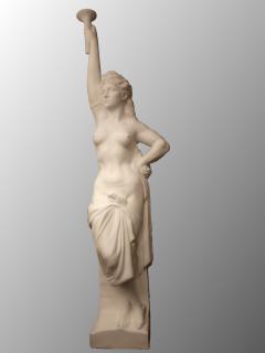 Two monumental nymphs in plaster France circa 1940 - 990215