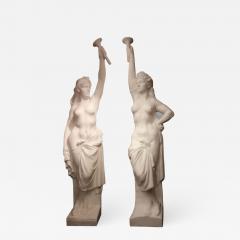 Two monumental nymphs in plaster France circa 1940 - 991411
