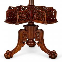 Two round inlaid hardwood Chinese tables - 3141488