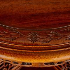 Two round inlaid hardwood Chinese tables - 3141490