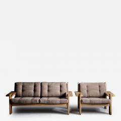 Two seater brutalist sofa with a matching lounge chair - 4151635