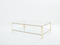 Two tier Bronze coffee table by Jacques Quinet for Broncz 1960s - 3425987