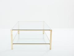 Two tier Bronze coffee table by Jacques Quinet for Broncz 1960s - 3425989