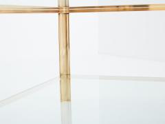 Two tier Bronze coffee table by Jacques Quinet for Broncz 1960s - 3425992