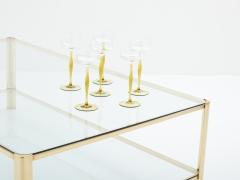Two tier Bronze coffee table by Jacques Quinet for Broncz 1960s - 3425993
