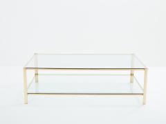 Two tier Bronze coffee table by Jacques Quinet for Broncz 1960s - 3425995