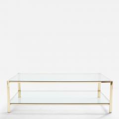 Two tier Bronze coffee table by Jacques Quinet for Broncz 1960s - 3426235
