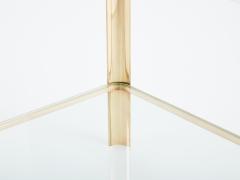 Two tier Bronze glass side table by Jacques Quinet for Broncz 1960s - 3426000