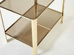 Two tier Bronze side table by J T Lepelletier for Broncz 1960s - 2998729