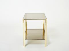 Two tier Bronze side table by J T Lepelletier for Broncz 1960s - 2998733