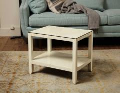Two tiered Parchment Side Table - 2911429