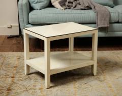 Two tiered Parchment Side Table - 2911433
