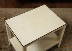 Two tiered Parchment Side Table - 2911434