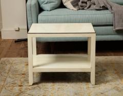 Two tiered Parchment Side Table - 2911435