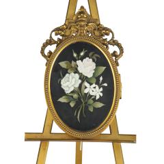 Two very similar pietra dura and ormolu photograph frames on easels - 3892246