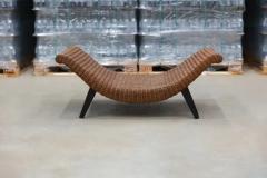 U shaped Bench in Hardwood Wicker Unknown Brazil c 1960 - 3605526