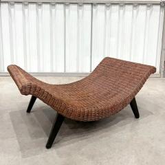 U shaped Bench in Hardwood Wicker Unknown Brazil c 1960 - 3605529