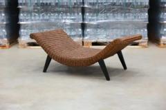 U shaped Bench in Hardwood Wicker Unknown Brazil c 1960 - 3605531