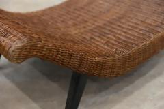 U shaped Bench in Hardwood Wicker Unknown Brazil c 1960 - 3605533