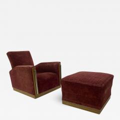 UAM style modernist chair and ottoman set - 1607216