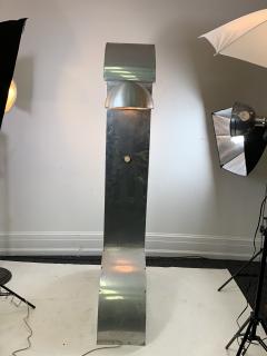 UNIQUE MODERNIST ALUMINUM AND WOOD FLOOR LAMP - 1170593