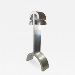 UNIQUE MODERNIST ALUMINUM AND WOOD FLOOR LAMP - 1171318