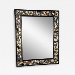 UNUSUAL MODERN CERAMIC SHARD MOSAIC FRAMED MIRROR - 3890447